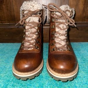 Avellini leather faux- fur boots